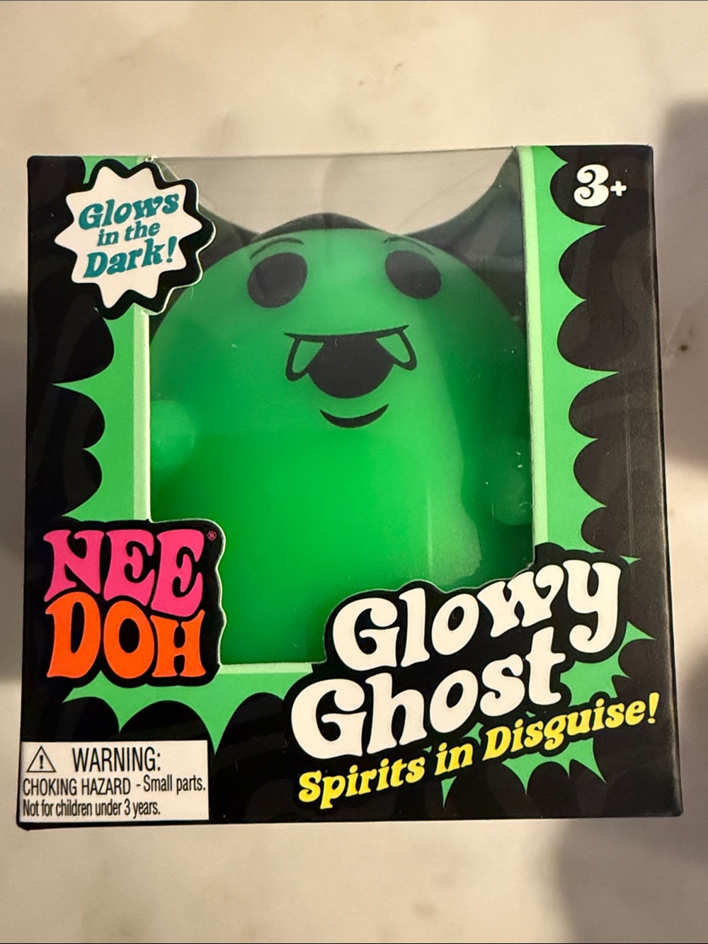 NeeDoh Glowy Ghost Kids Toy - Green Glow